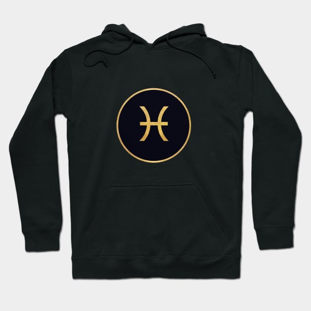 Pisces Zodiac Sign Symbol Hoodie by MadCanvas